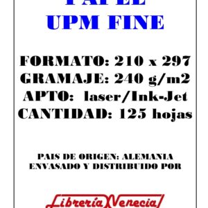 PAPEL ESPECIAL OBRA BCO 190grs. A4 x 125