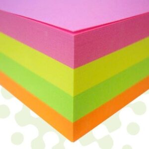 NOTAS ADHESIVAS PIZZINI 75 X 75 MM. NEON X 320 U. (7575320)