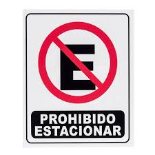 CARTEL PVC "PROHIBIDO ESTACIONAR" GRANDE