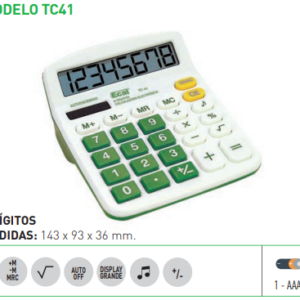 CALCULADORA ECAL MEDIANA TC 41 8 DIGITOS